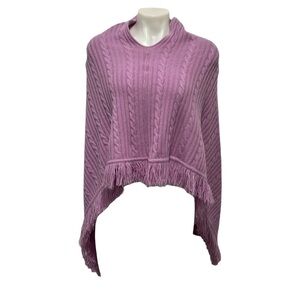 Steven Stolman pinkish purple cashmere fridge poncho